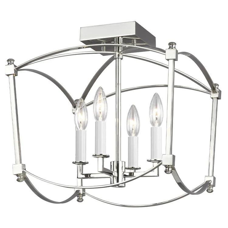 Thayer Four-Light Semi-Flush Mount Ceiling Fixture - Frankwebs