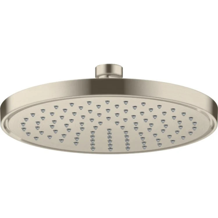 Showerhead ShowerSolutions 1 Function Brushed Nickel 8-5/8 Inch 1.75 Gallons per Minute Rain - Frankwebs