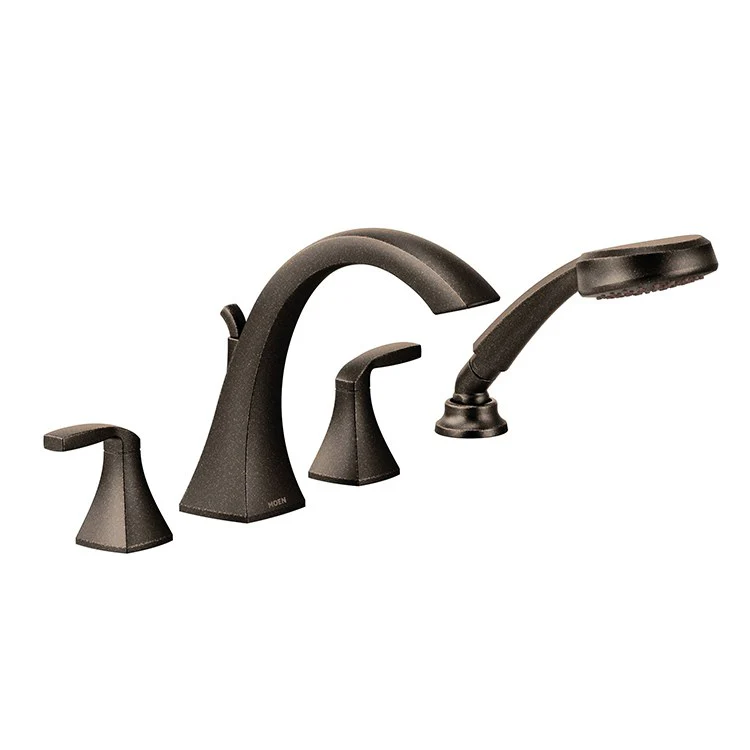 Voss Two Handle Roman Tub Filler Faucet Trim Kit with Handshower - Frankwebs