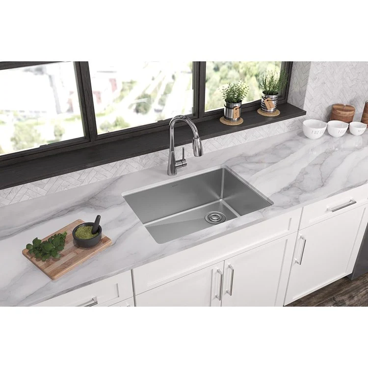 Kitchen Sink Crosstown 25.5 x 18.5 Inch Single Bowl Polished Satin Undermount - Frankwebs