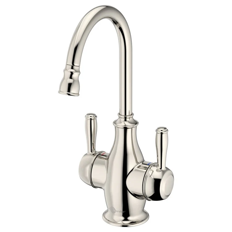 Water Dispenser Showroom Traditional 2010 Instant 2 Lever ADA Gooseneck Swivel 360 DEG Polished Nickel - Frankwebs