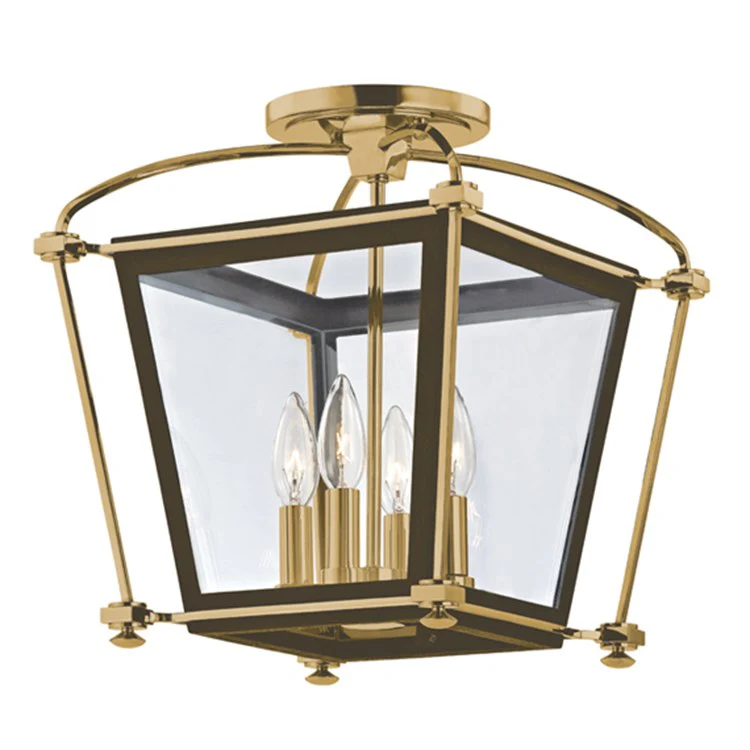 Hollis Four-Light Semi-Flush Mount Ceiling Fixture - Frankwebs