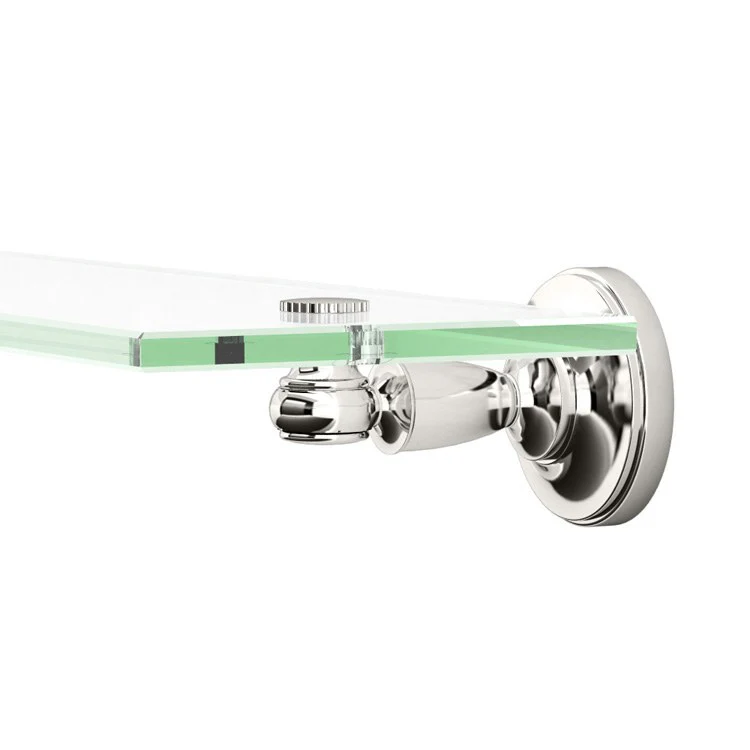 Shelf Tavern Rectangle Glass Shelf Polished Nickel 20.125 Inch Tempered Glass - Frankwebs