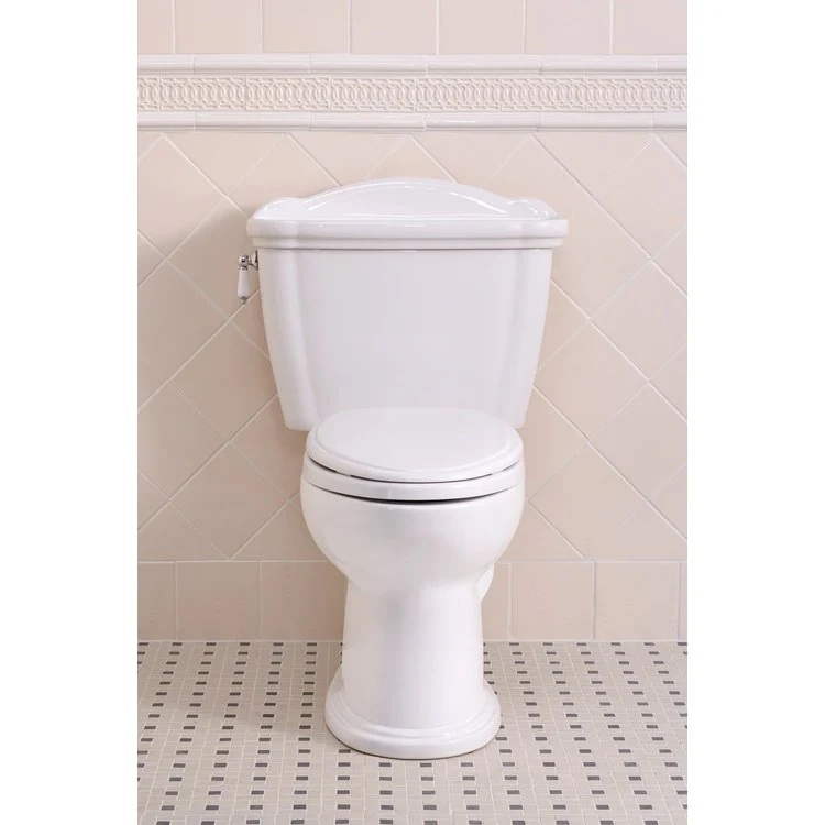 Toilet Eco Dartmouth 2 Pieces Close Coupled Universal Height Cotton Elongated ADA 32-1/2 Inch 1.28 Gallons per Flush Left Hand Chrome Less Seat - Frankwebs