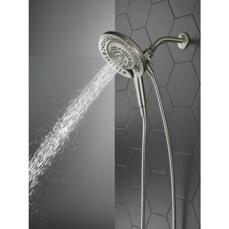 Handshower Combination Universal Showering Components In2ition 2-In-1 Satin Nickel 7 Function 1.75 Gallons per Minute - Frankwebs