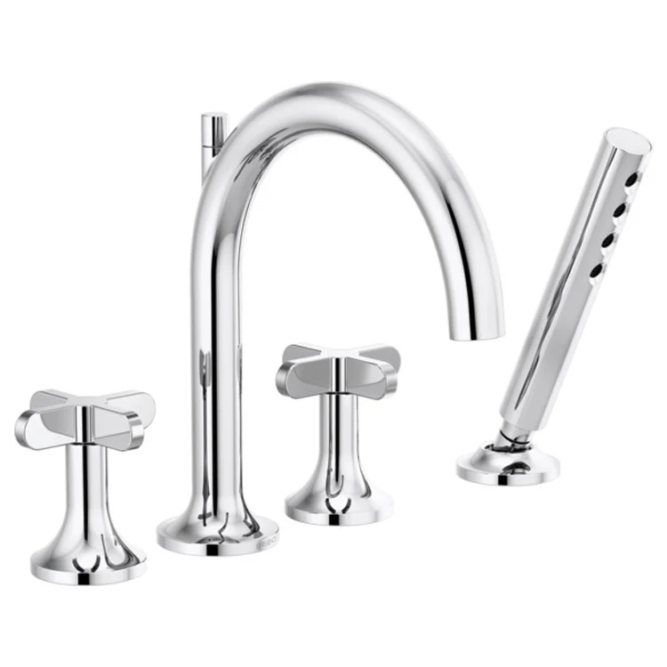 Roman Tub Filler Odin with Handshower 9-16 Inch Spread 2 Less Handle ADA Chrome - Frankwebs