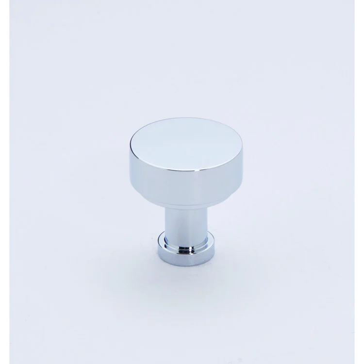 Knob Moderne Round Unlacquered Brass Brass 3/4 Inch 7/8 Inch 3/8 Inch - Frankwebs