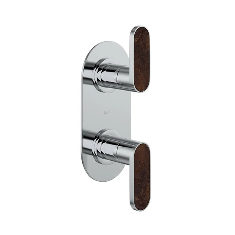 Thermostatic Trim Miscelo 1/2 Inch with Diverter Sedona Accent 2 Lever Matte Black 6.7 Gallons per Minute Brass - Frankwebs