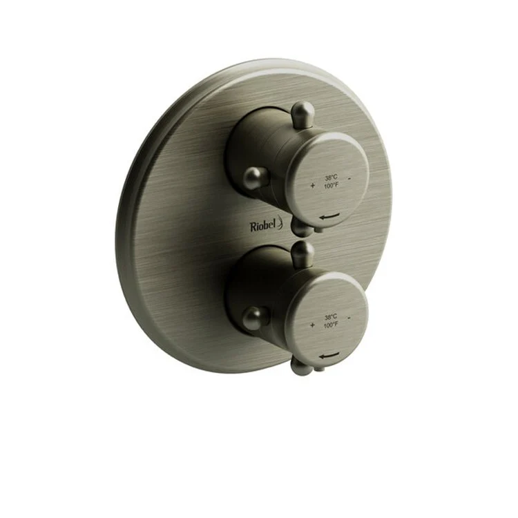 Thermostatic Valve Retro Pressure Balance System Round 4-Way 2 Cross Chrome 7-1/8W x 7-1/8H Inch - Frankwebs