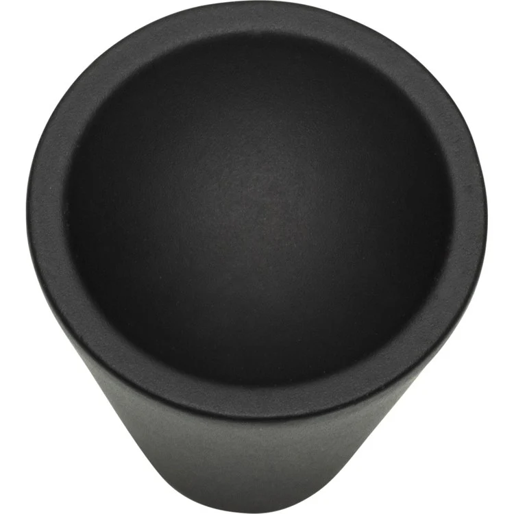 Knob Atlas Dap Cone Matte Black Zinc Alloy 1 Inch - Frankwebs