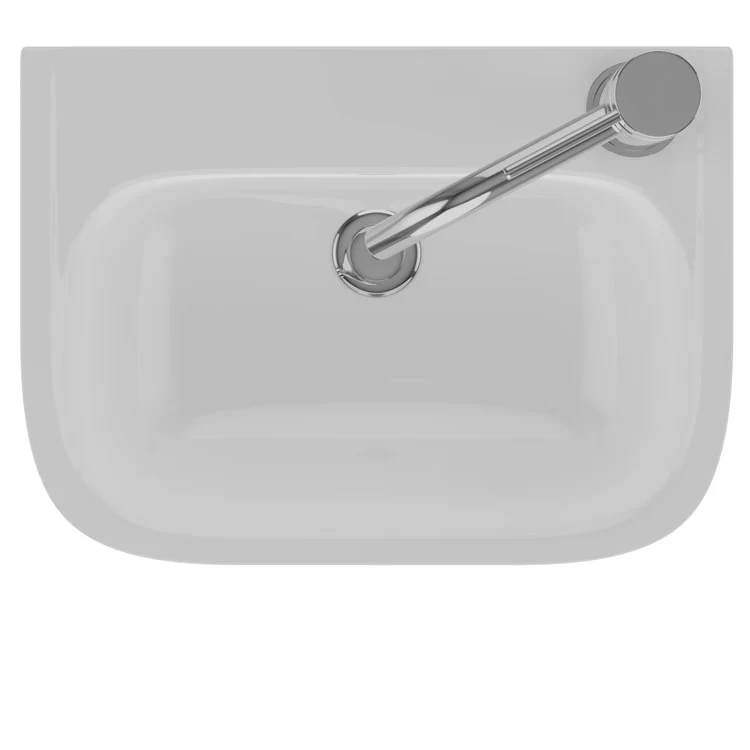 Lavatory Sink Caroline 380 Wall Hung Right 15 Inch Rectangle White - Frankwebs