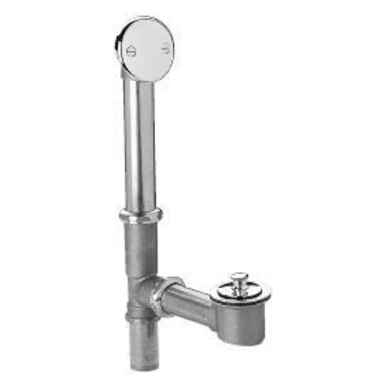 Waste and Overflow Assembly with Brass Push eN Lift Closure Chrome Plated 1-1/2 Inch 20 Gauge Brass - Frankwebs