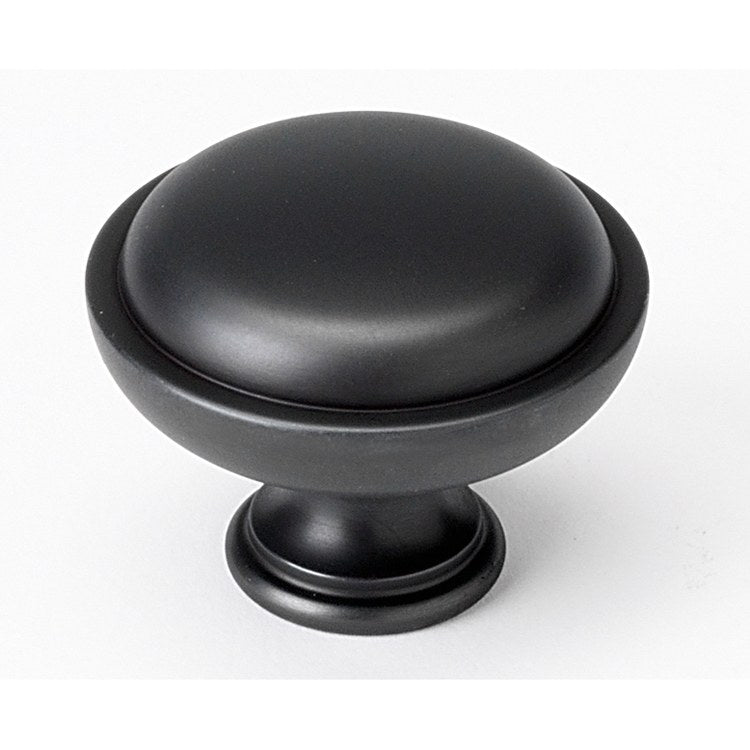 Knob IV Collection Round Matte Black Brass 1-1/2 Inch 1-1/4 Inch 3/4 Inch - Frankwebs