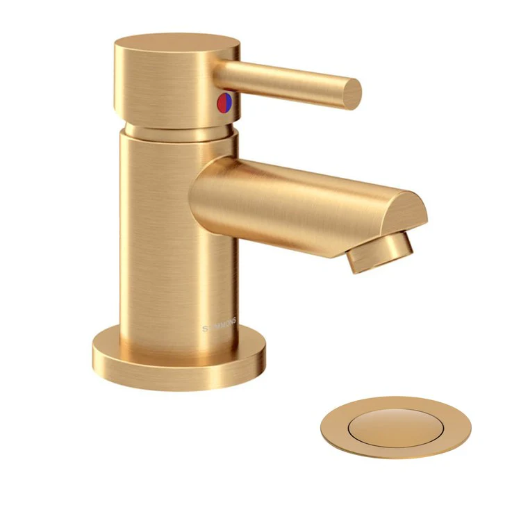 Lavatory Faucet Dia 1 Lever ADA Brushed Bronze 1.5 Gallons per Minute Push Pop 1 Hole - Frankwebs