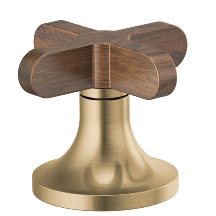 Handle Kit Odin Metal/Wood 2 Low Cross Brilliance Brushed Nickel ADA for Widespread Lavatory - Frankwebs