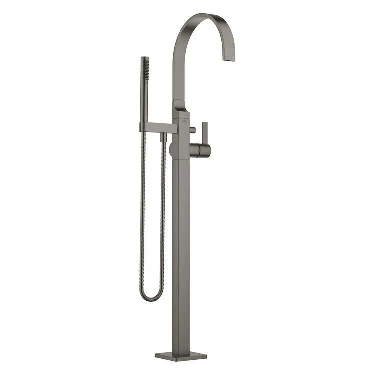 Tub Filler MEM Freestanding Mixer with Handshower 1 Lever ADA Brushed Dark Platinum - Frankwebs