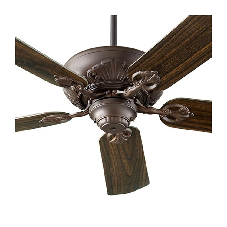 Ceiling Fan Chateaux 60 Inch Oiled Bronze 5 Blade Oiled Bronze/Walnut Scalloped - Frankwebs