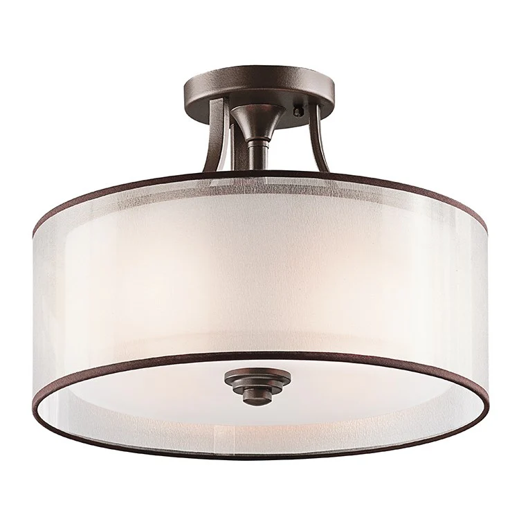 Lacey Three-Light Semi-Flush Mount Ceiling Fixture - Frankwebs