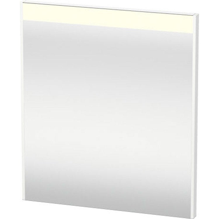 Mirror Brioso 24-3/8 x 27-1/2 Inch White Matte with Lighting Rectangle 1-3/8 Inch Sensor Switch - Frankwebs