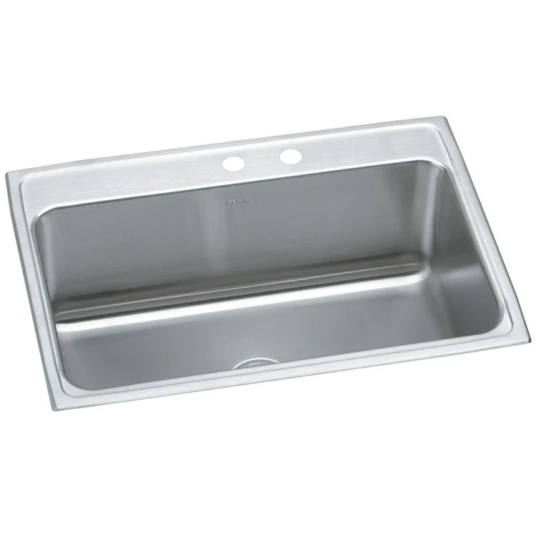 Kitchen Sink Lustertone Classic 31 x 22 Inch Single Bowl MR2 Hole Lustrous Satin Drop-In 11-5/8 Inch - Frankwebs