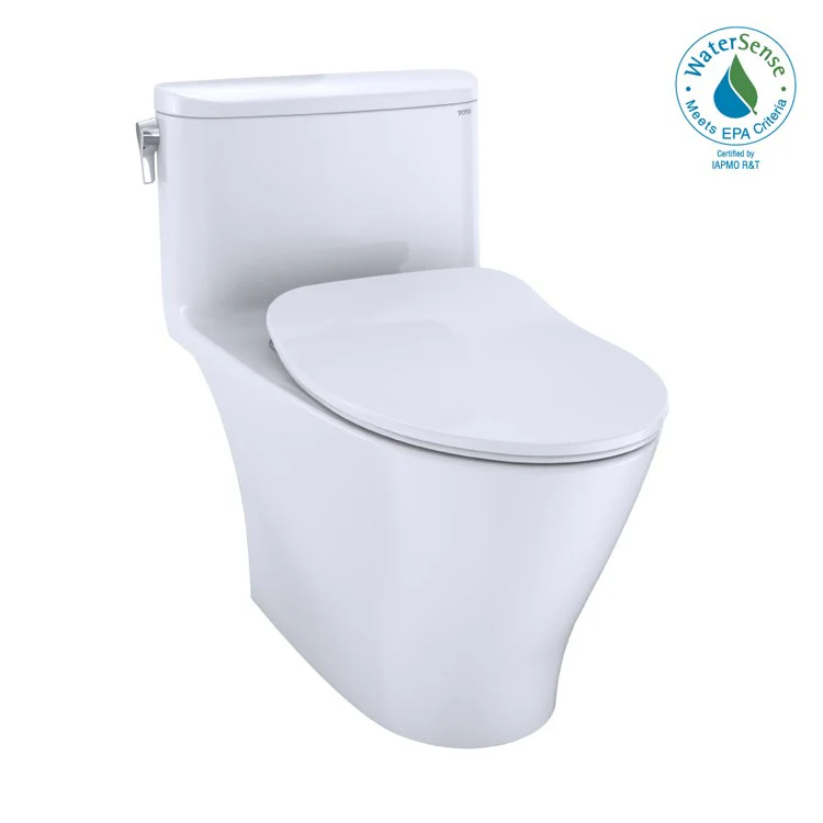 Toilet Nexus 1 Pieces Universal Height Washlet Ready Cotton Elongated 27 Inch 1.28 Gallons per Flush Left Hand Chrome Soft Close - Frankwebs
