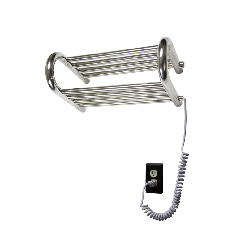 Towel Warmer Emerald Gem Electric Wall Mount 18-1/8 Inch Bright Chrome Metal - Frankwebs