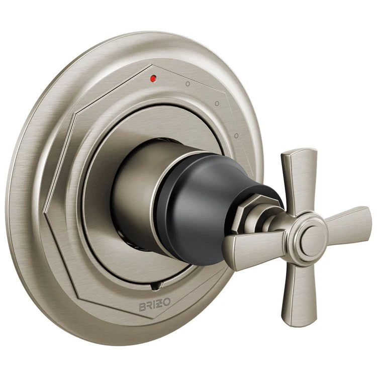Pressure Balance Valve Trim Rook 1 Cross Brilliance Luxe Nickel/Matte Black ADA - Frankwebs