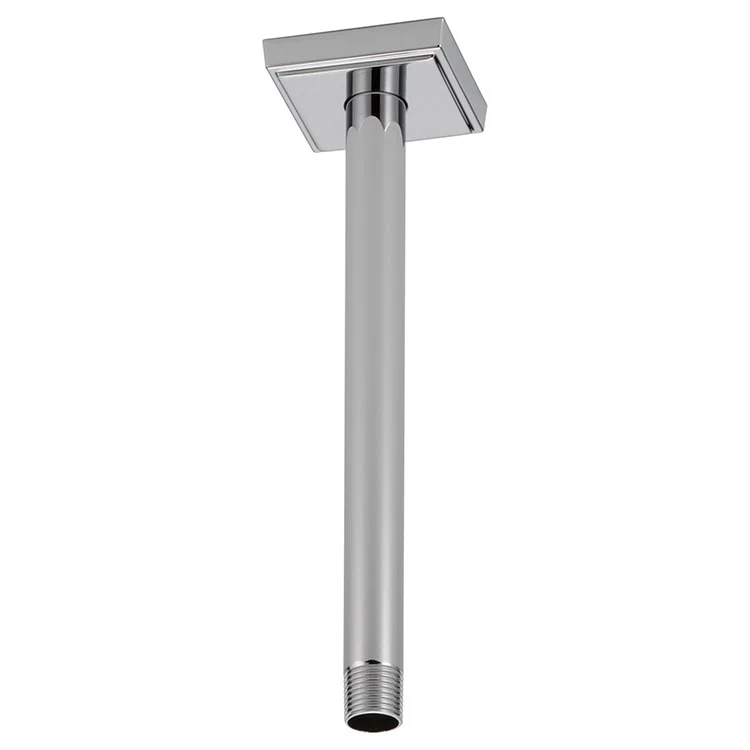 Shower Arm Universal Showering with Square Flange Brilliance Luxe Gold 10 Inch 1/2