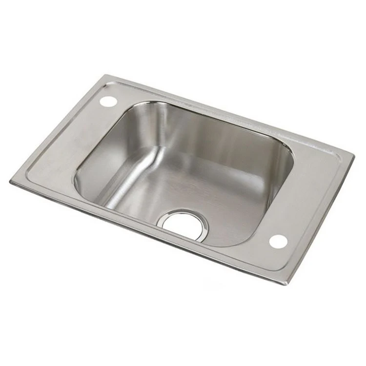 Classroom Sink Celebrity 25 x 17 Inch Single Bowl Rectangular Brushed Satin Drop-In Minimum Cabinet Size 30 Inch 6-7/8 Inch 20 Gauge Bottom Only Pads - Frankwebs