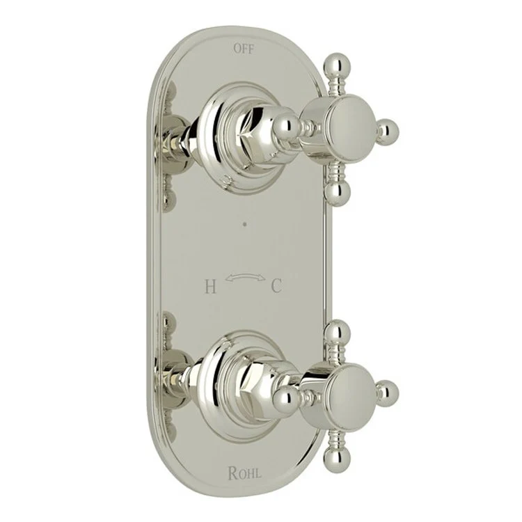 Thermostatic Trim 1/2 Inch with Diverter 2 Cross Unlacquered Brass 6.7 Gallons per Minute Brass - Frankwebs