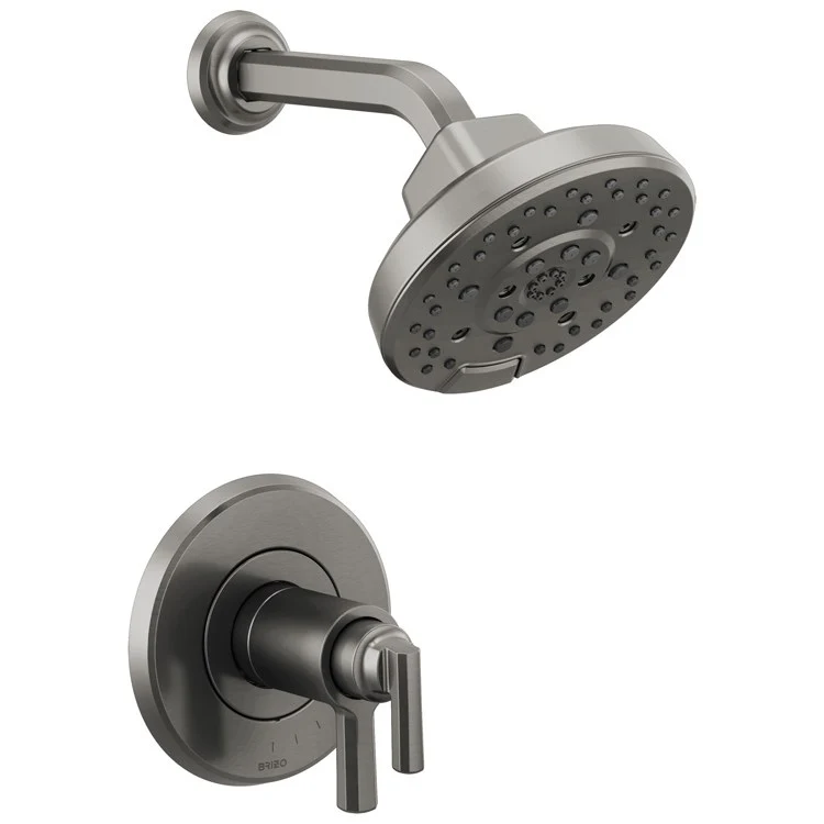Shower Trim Levoir TempAssure Thermostatic 2 Lever Brilliance Luxe Nickel ADA 1.75 Gallons per Minute 6-1/2 Inch - Frankwebs