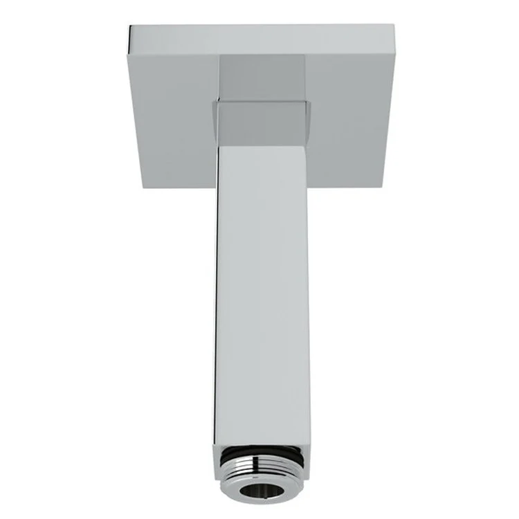 Shower Arm with Square Sliding Escutcheon Polished Chrome 3 Inch 1/2 Inch Male Inlet 1/2 Inch Male Outlet Brass Ceiling Mount - Frankwebs