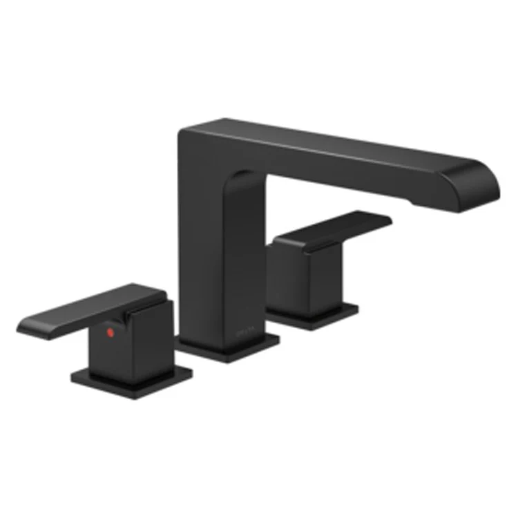 Roman Tub Trim Ara Deck Mount 2 Lever Matte Black ADA 10-16 Inch Spread - Frankwebs