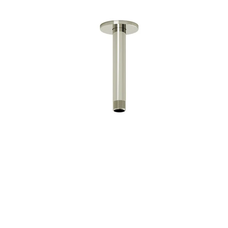 Shower Arm with Round Escutcheon and Round Flange Brushed Gold 6 Inch 5-5/8 Inch 1/2 Inch Inlet MNPT Brass Ceiling Mount - Frankwebs