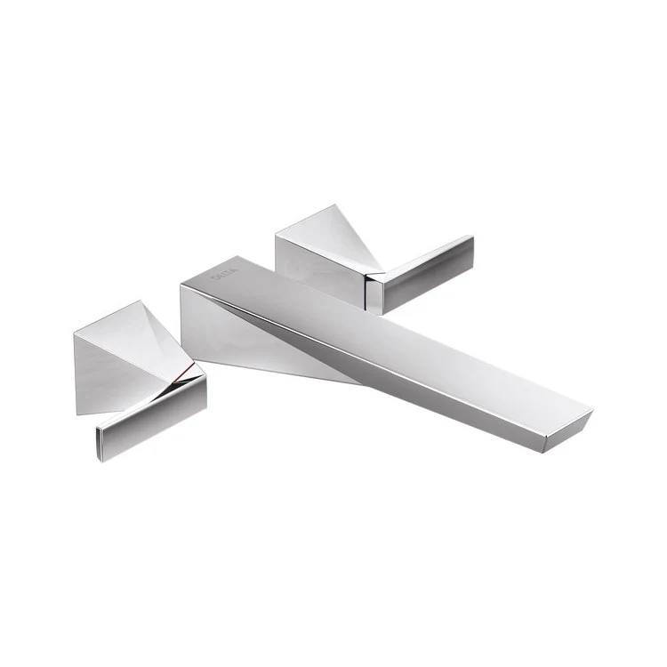 Tub Filler Trim Trillian Wall Mount Lever Lumicoat Polished Nickel 3 Hole 2-1/3 Inch - Frankwebs