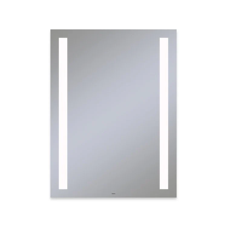 Bathroom Mirror Vitality Column Light Pattern Rectangular 30W x 40H Inch Wall Mount Defogger Included and Color Temperature 4000 Kelvin Cool White Light - Frankwebs