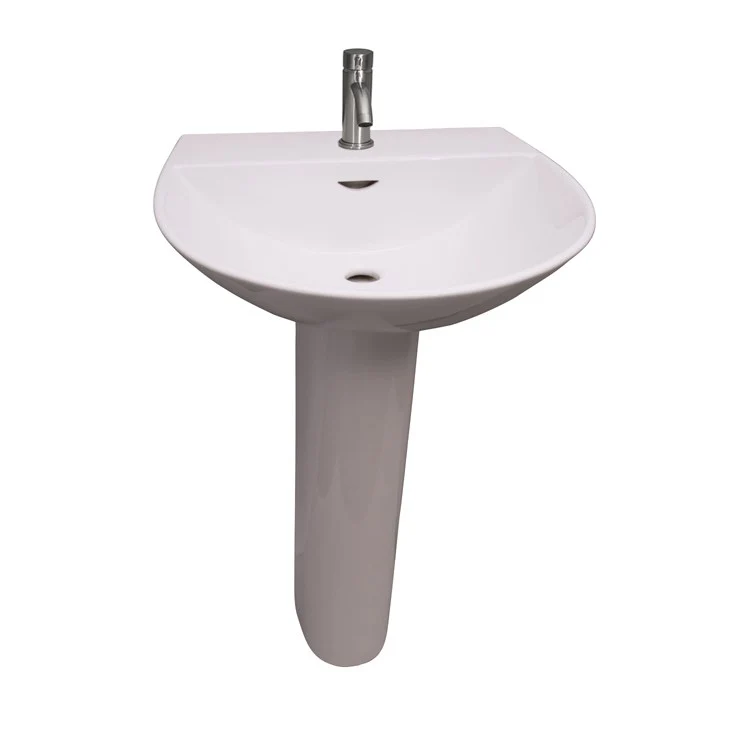 Pedestal Lavatory Reserva 550 White Round - Frankwebs