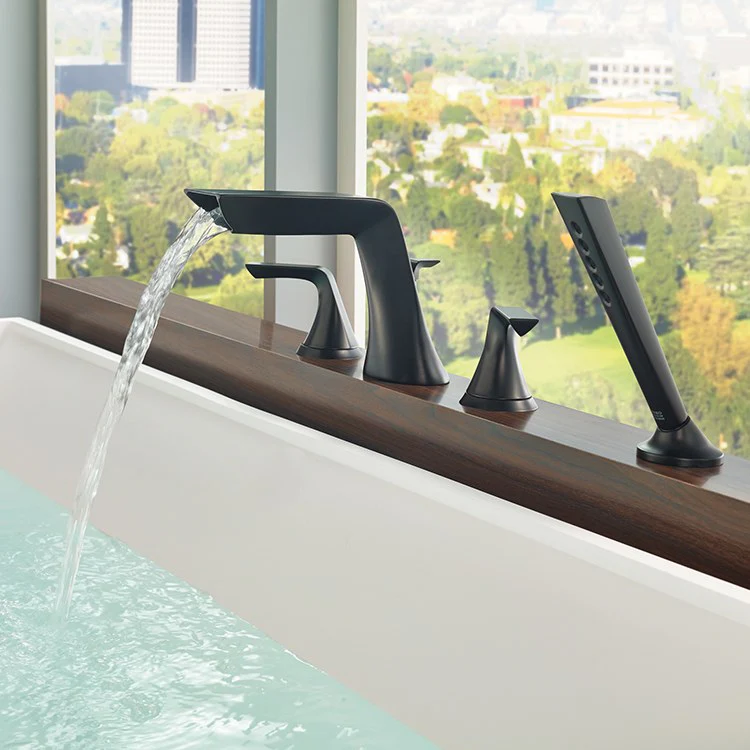 Sotria Two Handle Roman Tub Faucet with Handshower - Frankwebs