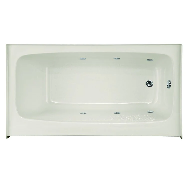 Whirlpool Tub Studio Collection Regan 54 x 36 x 18 Inch Alcove Right Hand Drain White Rectangle - Frankwebs
