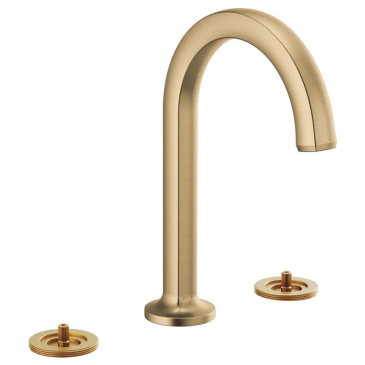 Lavatory Faucet Kintsu 6-16 Inch Spread 2 Less Handle ADA WaterSense Brilliance Luxe Gold 1.2 Gallons per Minute Arc - Frankwebs
