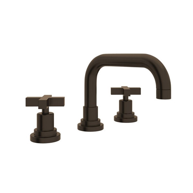 Lavatory Faucet Lombardia Widespread 2 Cross Tuscan Brass 1.2 Gallons per Minute U-Spout - Frankwebs