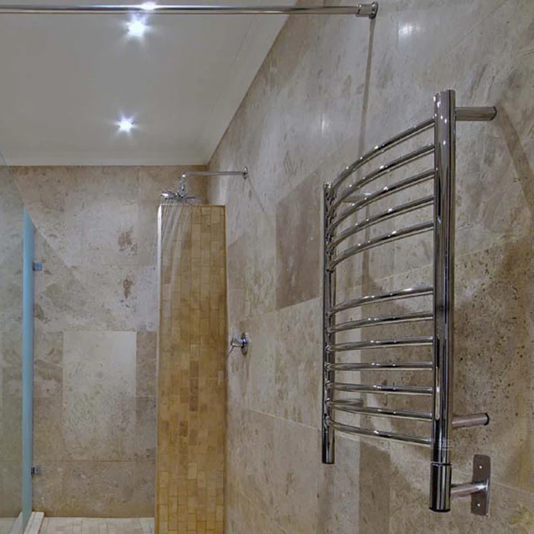 Jeeves E 12-Bar Curved Stainless Steel Towel Warmer - Frankwebs