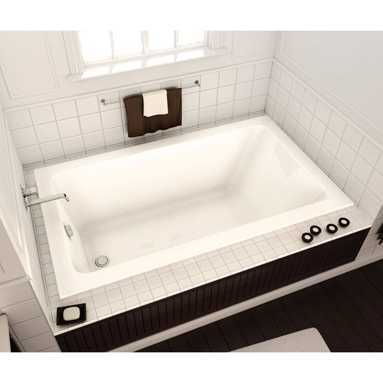 Tub Pose 72 x 42 x 23-5/8 Inch Drop-in with Whirlpool End White Acrylic - Frankwebs