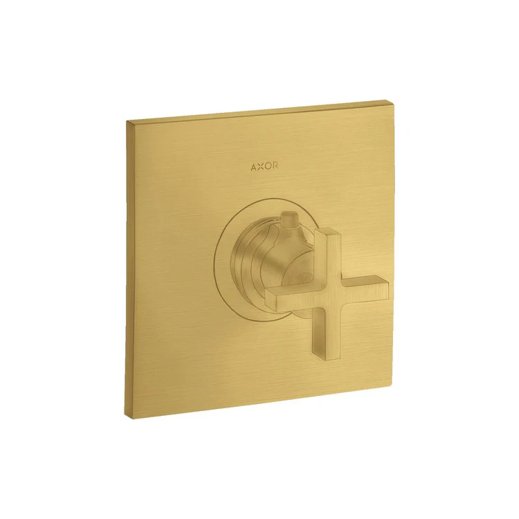 Thermostatic Trim Citterio High-Flow 1 Cross Brushed Gold Optic for Rough 01850181 - Frankwebs