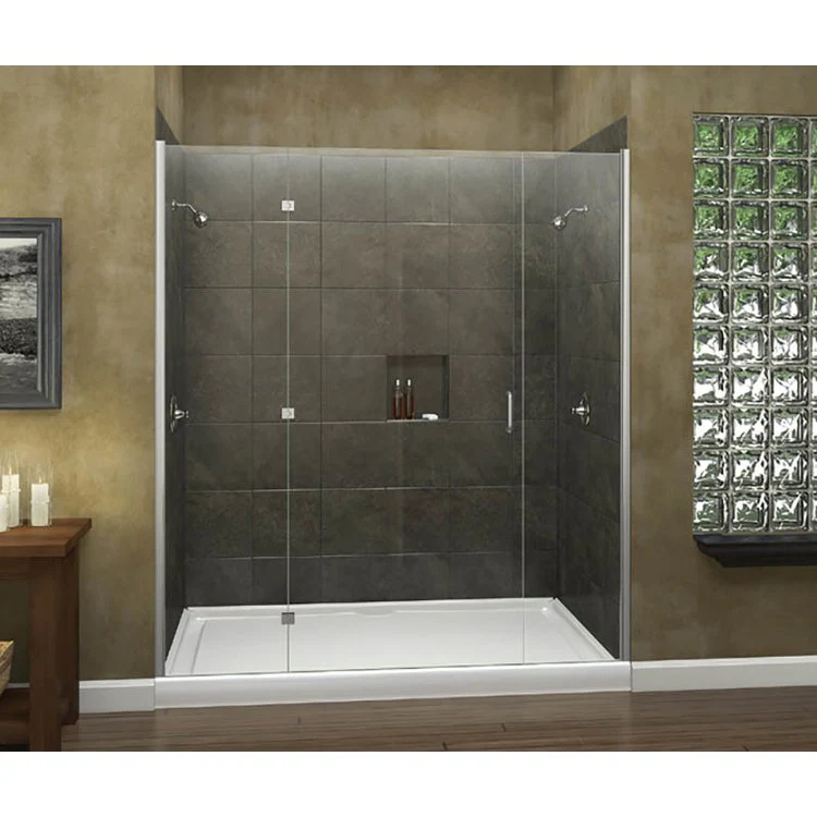 Shower Base Shower Pan White 72 x 48 x 6 Inch Acrylic Center Rear Drain - Frankwebs