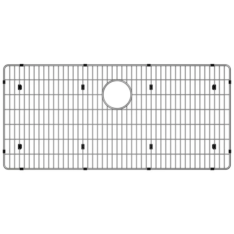 Sink Grid Crosstown Bottom Grid 33.5 x 15.5 Inch Polished Stainless Steel - Frankwebs