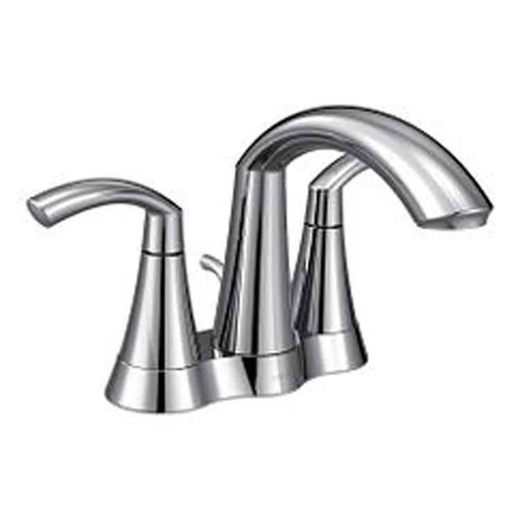 Lavatory Faucet Glyde Centerset 4 Inch Spread 2 Lever ADA Chrome 1.2 Gallons per Minute High Arc 50/50 Pop-Up Assembly - Frankwebs