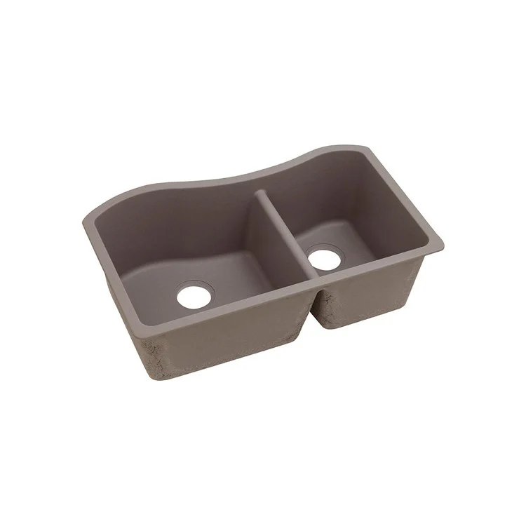 Kitchen Sink Quartz Classic 32.5 x 20 Inch Double Bowl 60/40 Greige Undermount - Frankwebs
