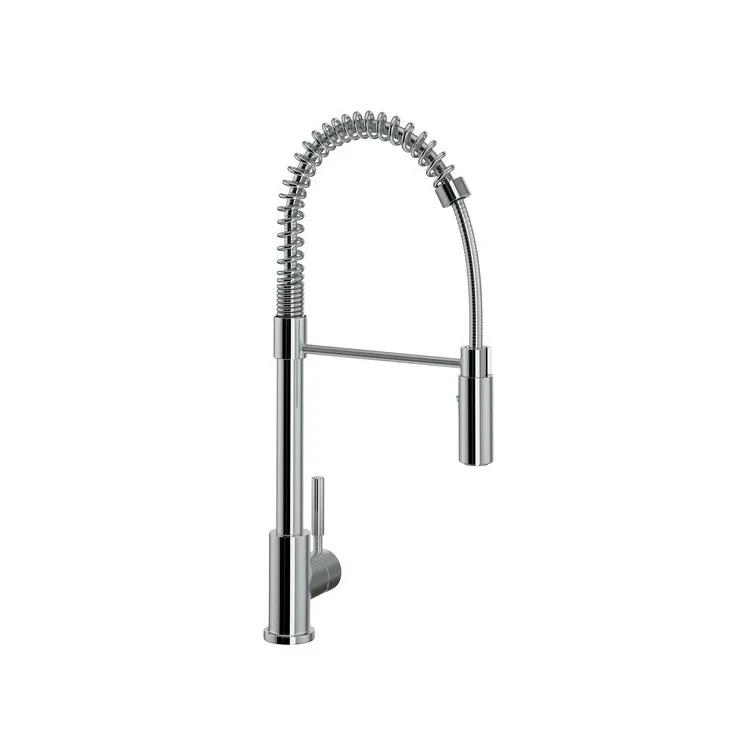 Kitchen Faucet Lux Side Handle Pro Pull Down 1 Metal Lever Polished Chrome 8-1/32 Inch 1.8 Gallons per Minute - Frankwebs