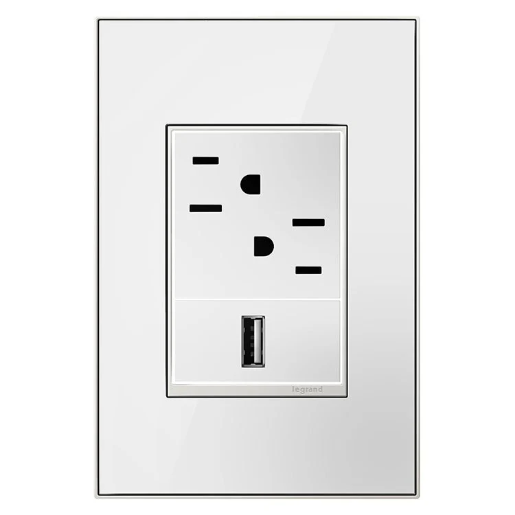 Wall Plate adorne 1 Gang Plus Mirror White 3.45 x 5.13 Inch for adorne Switches/Dimmers and Outlets - Frankwebs